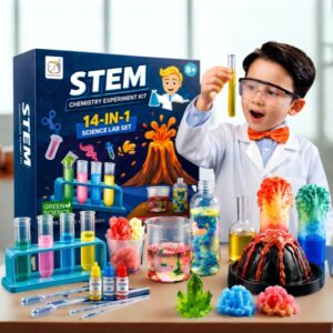 STEM Surprising Chemistry Experiment Kit – 14-in-1 Science Lab Set