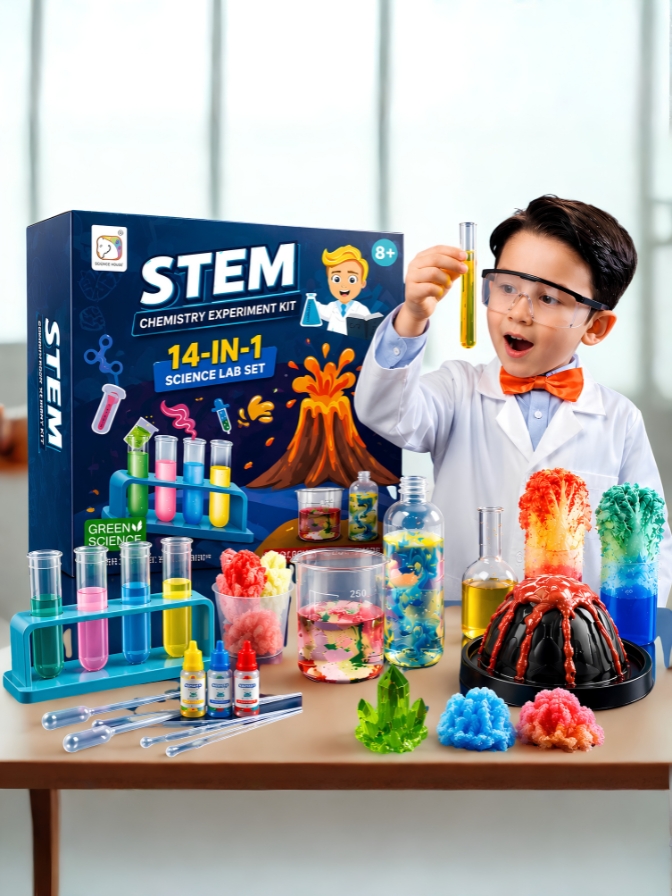 STEM Surprising Chemistry Experiment Kit – 14-in-1 Science Lab Set