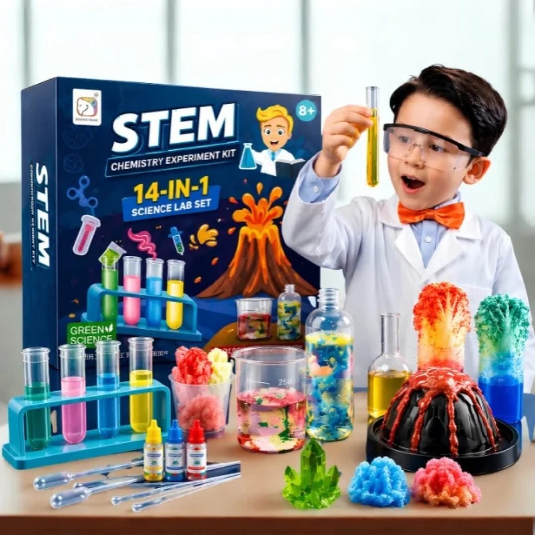 STEM Surprising Chemistry Experiment Kit – 14-in-1 Science Lab Set